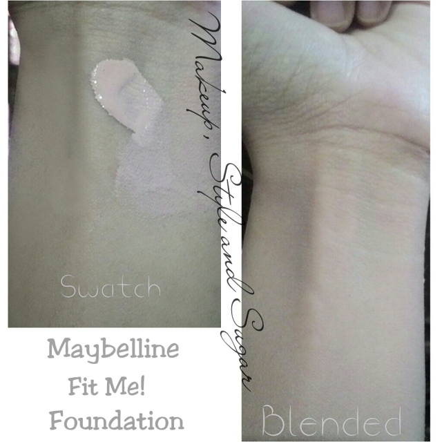 Makeup Style and Sugar, Swatch, Ankita Bardhan, Maybelline Fit Me Matte + Poreless Foundation 115 Ivory Review, Swatches, Price & Buy Online 11