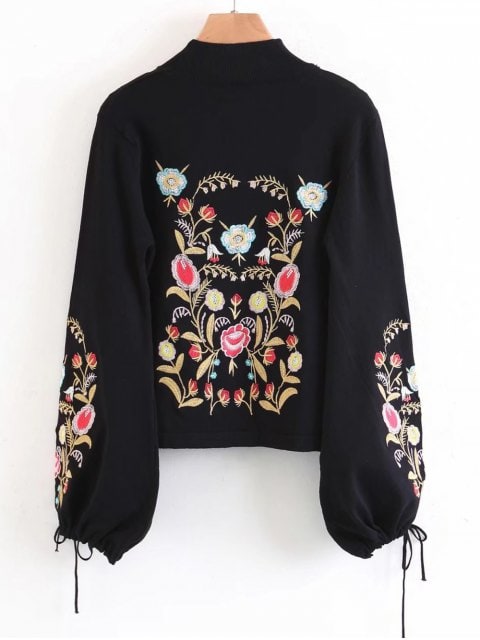 Autumn wishlist 2017, autumn outfit ideas 2017, fall outfit inspiration, real girl talks, realgirltalks, simpliannie, floral embroidery sweater, black embroidered sweater